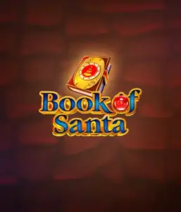 Experience the holiday spirit with Book of Santa slot by Endorphina, highlighting an intricately designed golden book decorated with Santa's iconic seal. This graphic conveys the warmth and excitement of Christmas, set against a softly glowing red background. Perfect for holiday season gaming, delivering a charming adventure. 